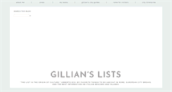 Desktop Screenshot of gillianslists.com
