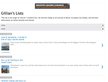 Tablet Screenshot of gillianslists.com